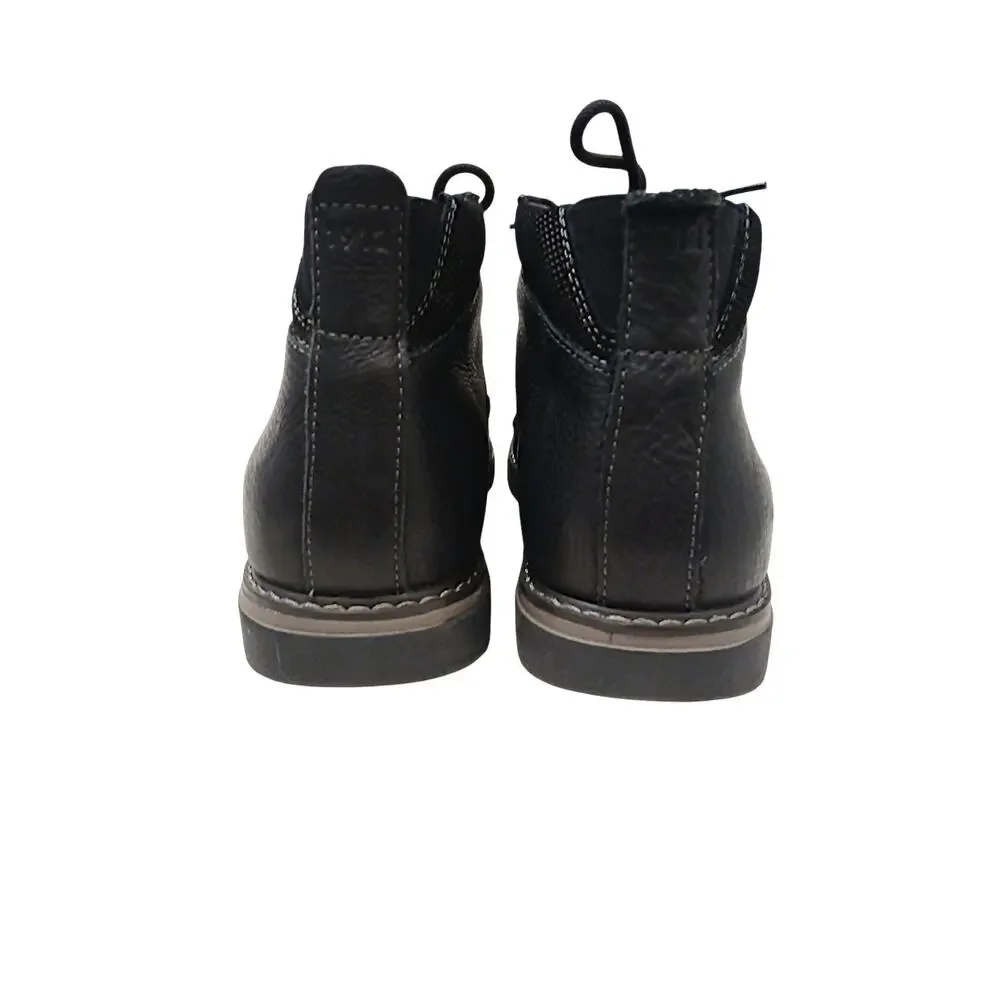 Nunn Bush Bayridge Plain Toe Chukka Boot Sz 10W Black Leather Tumbled‎ 84928-001